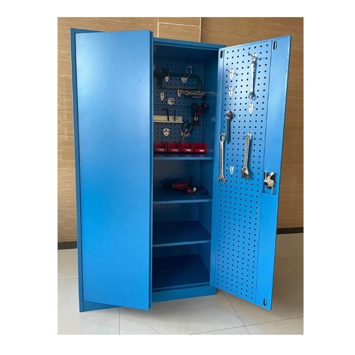 Fas-T01 Workshop Storage Equipment 2 Swing Door Metal Garage Storage Cabinet Steel Tool Cabinet