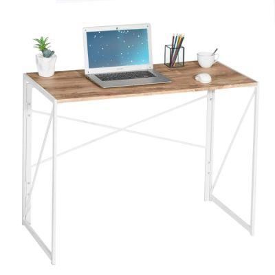 Nova Metal and Wood Combo Folding Computer Desks for Small Space