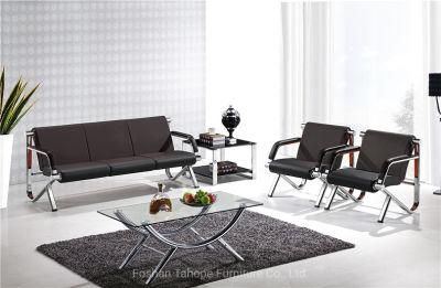 Fashion Furniture Leather Modern Office PU Sofa with Metal Legs