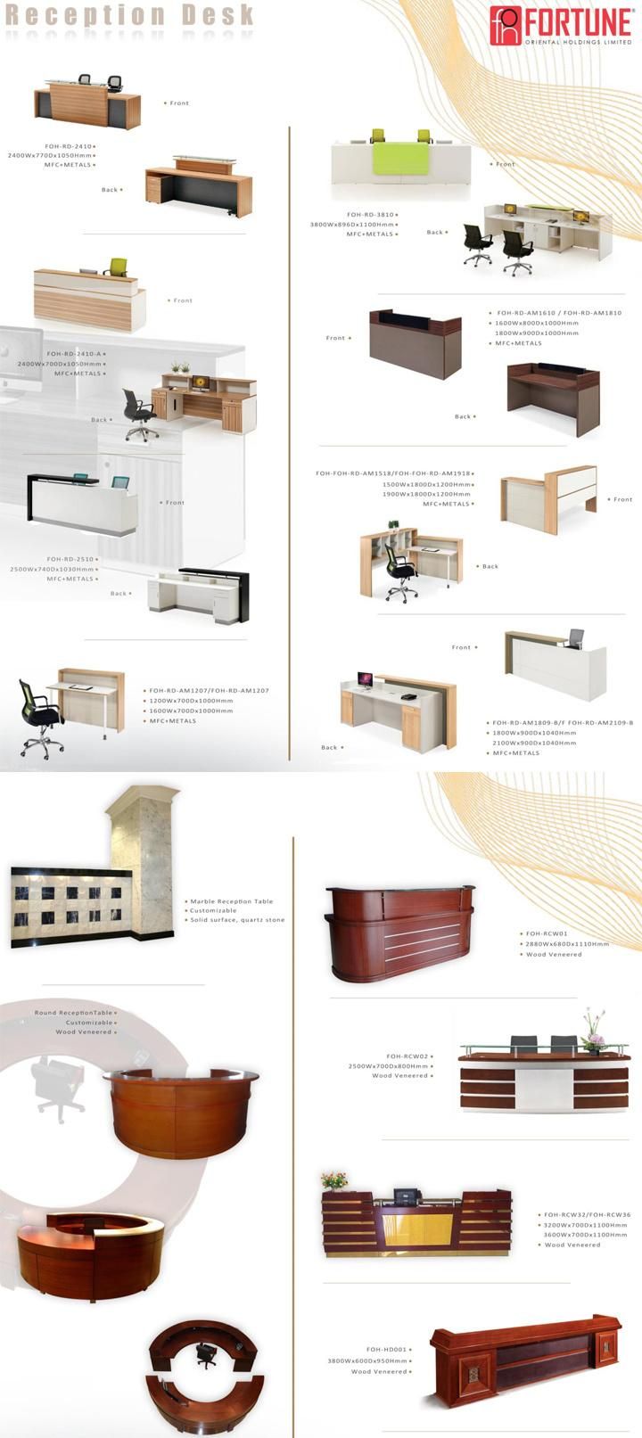 Company Furniture Office Furniture Reception Desks for Sale Foh-Rd-3810 (2)