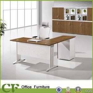 Metal Leg L Shaped Office Furniture High Tech Executive Table