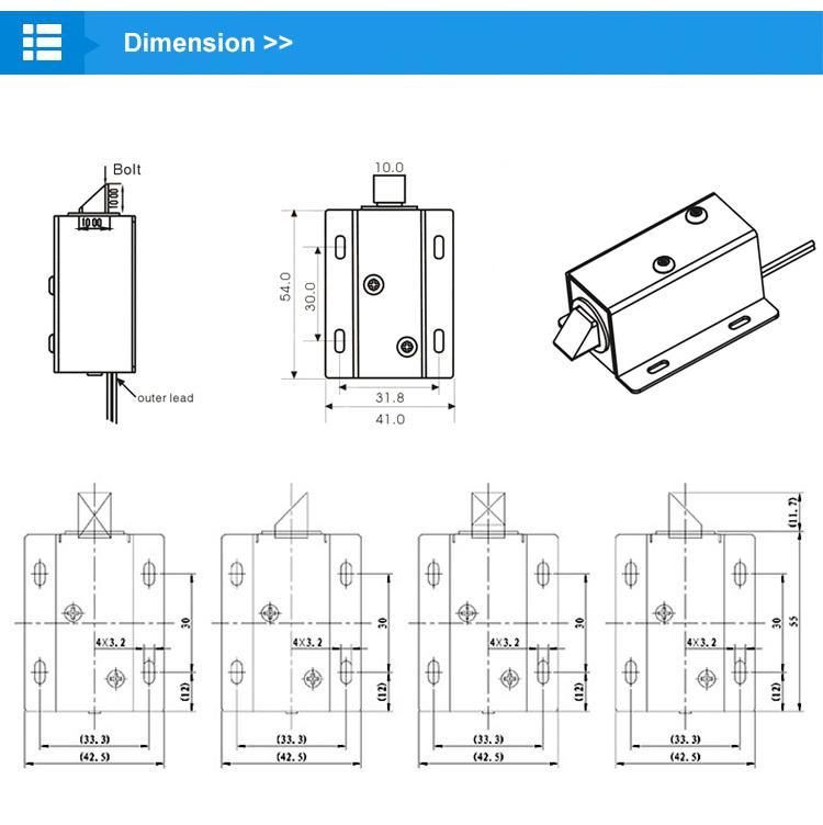 Mini DC12V Electric Cabinet Lock for Slectronic Solenoid Lock Door