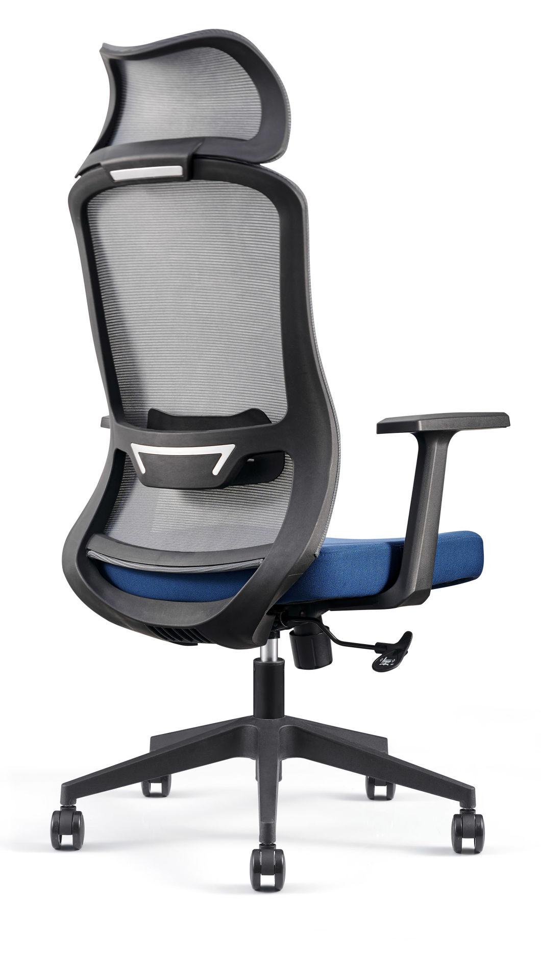 Factory Customized Ergonomic Swivel Mesh Office Chair --Blue Whale