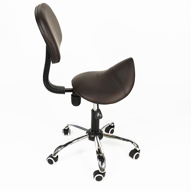Home Office Salon Barber Shop Saddle Stool Chair with Ring Adjustable Saddle Chair Portable Denatl Stool Chair