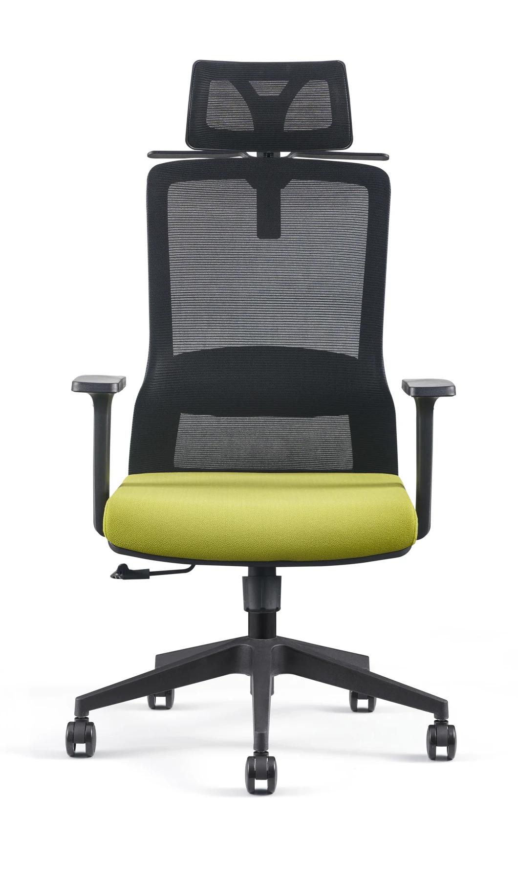 Exquisite Gray New Material and Fiber Frame Mesh Chairs with Adjustable Armrest Office Chairs