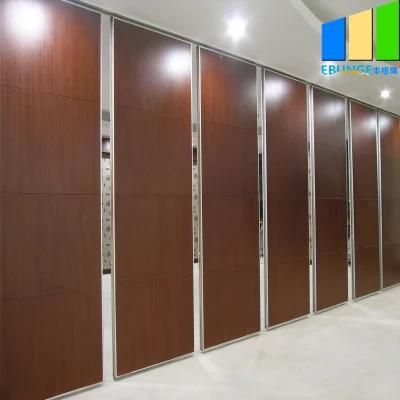 Aluminum Movable Wall Acoustic Panel Wood Materials Hotel Room Partition