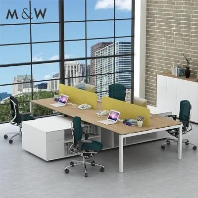 Simple Design Standard Dimensions Wonderful Melamine Furniture Modular 4 Person 4 Seat Office Desk