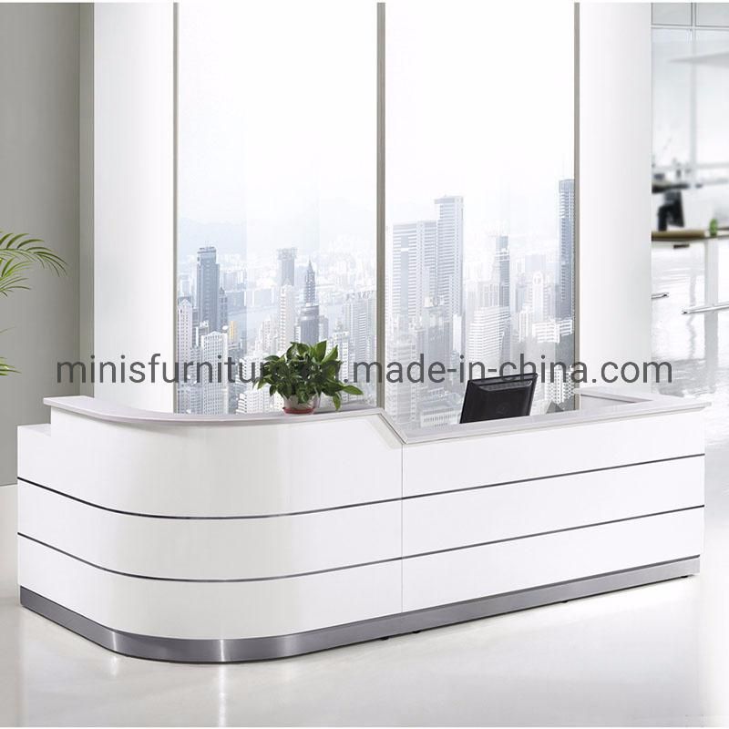 (M-RD611) Modern Curved Reception Desk for Salon/Office/Hospital/Hotel/Shop Front Use