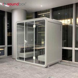 Office Booth Privacy Meeting Pod Office Sound Proof Booth with Furniture Option Sound Isolate Office Pod