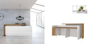 New Design Office Furniture Easy Install Wooden Reception Desk Restaurant Reception Desk Furniture Reception Desk