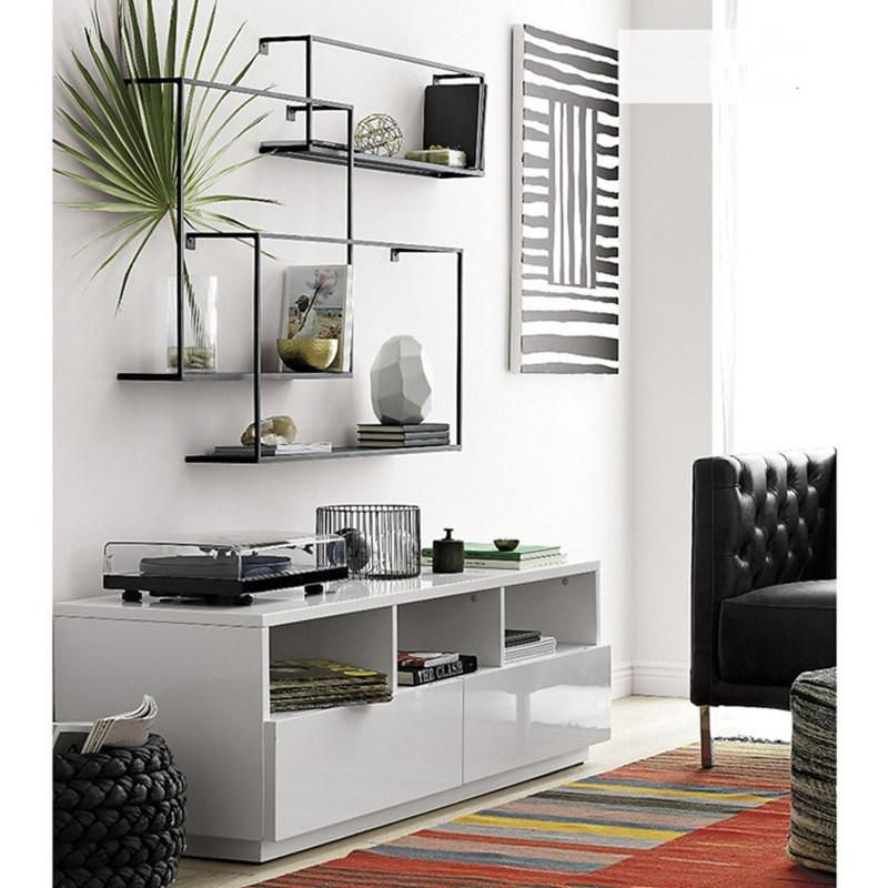 Nordic Modern Minimalist Wrought Iron Wall Shelf 0581