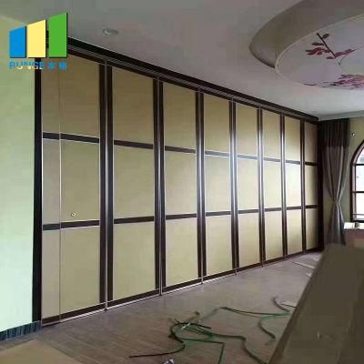Wooden Soundproof Sliding Folding Door Movable Partition Wall for Church