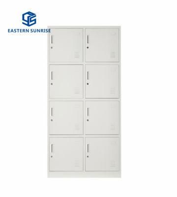 Modern Multifunctional Metal Furniture Cabinet Steel 8 Door Storage Locker