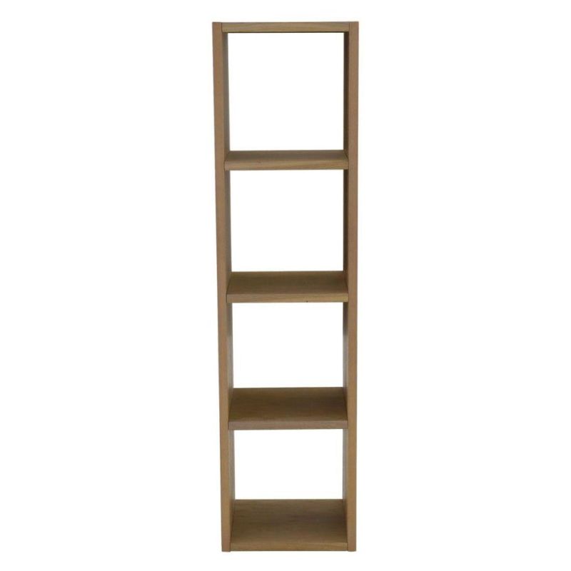 Modern Wood Bookcase, 4 Tiers Bookshelf for Home