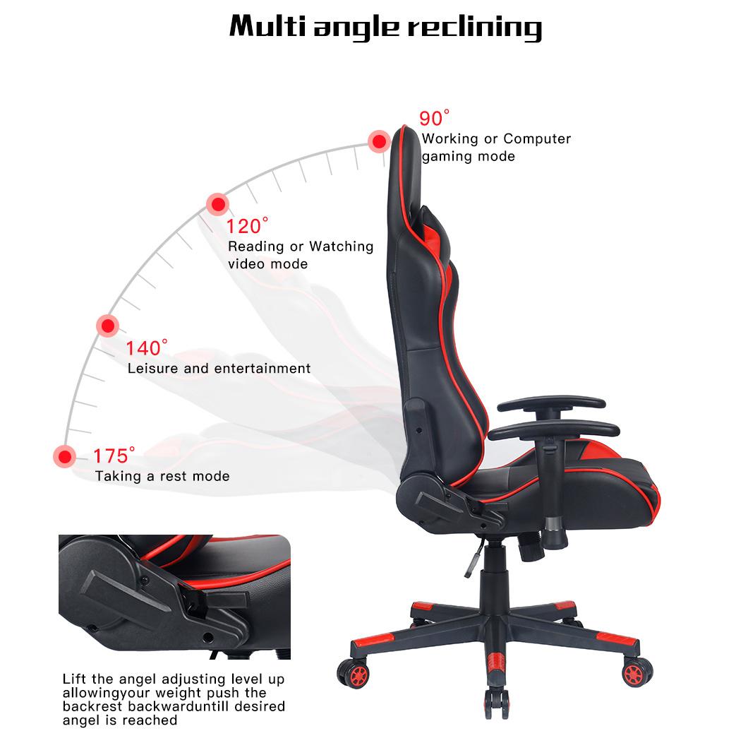 High Back PU Leather Computer Silla Gamer Ergonomic Swivel Gaming Chair