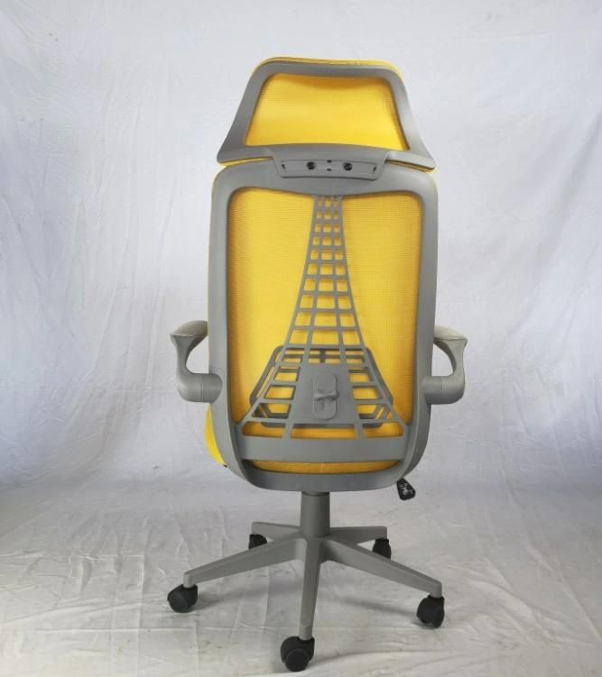 Adjustable Headrest Mesh Office Swivel Chair with High Back