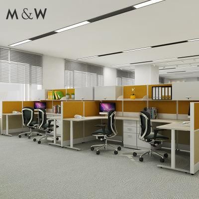 Genuine Modern Design Workstation Furniture Melamine Partition Desk Manufacturing Linear Shape Office Cubicle