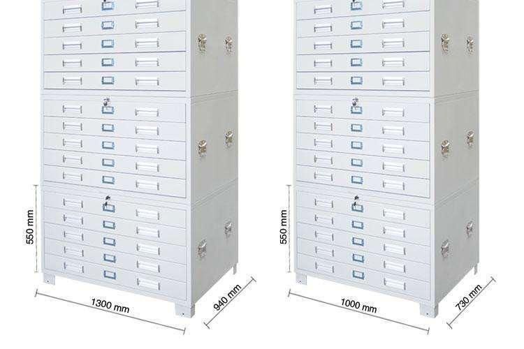 High Density Steel Hand Push Compact Basemap Drawing Storage Shelf