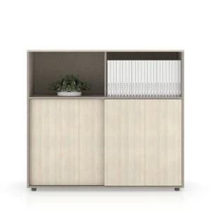 Sliding Door Office Wooden Low File Cabinet Credenza on Sale