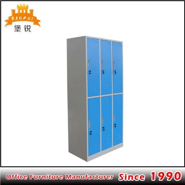 Fas-028 Knock Down Furniture 6 Door School Used Metal Locker