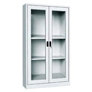 Office Furniture Customized Sliding Glass Door File Cabinet 2 Door 5 Layer Vertical Metal File Cabinets