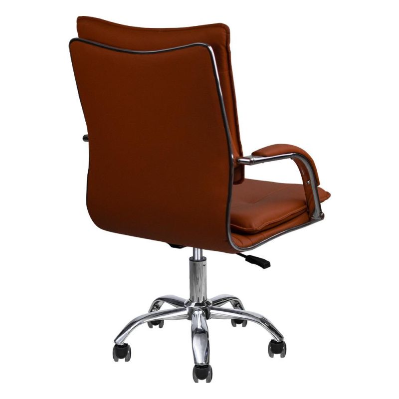 Lisung Modern Specification High Back Chrome Based Leather Office Chair