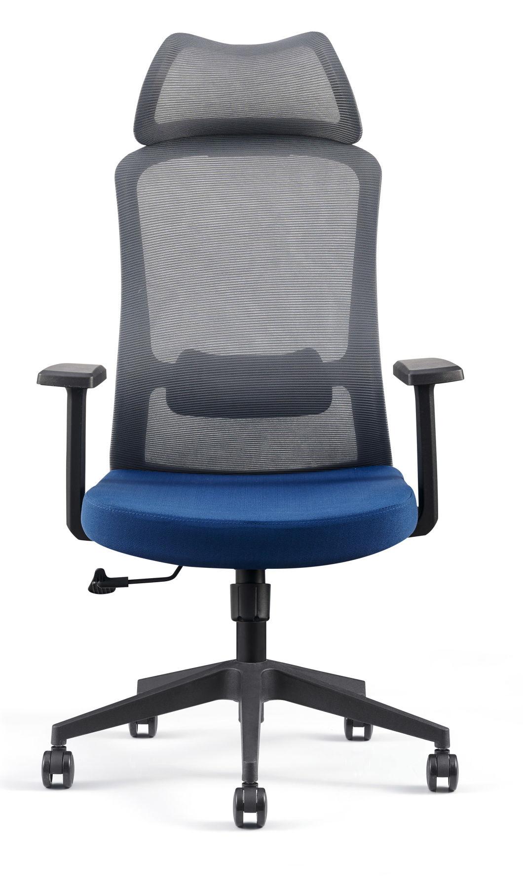 Factory Customized Ergonomic Swivel Mesh Office Chair --Blue Whale