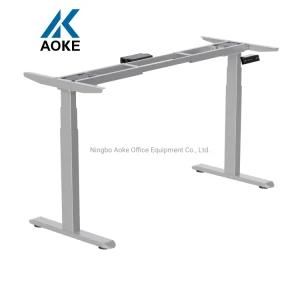 Thin Metal Electric Dual Motor Standing Desks with Height Adjustable Desk