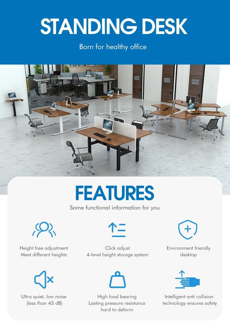 Factory Price Nate Modern 1050*260*215 (mm) China Electric Adjustable Desk Frame Nt33-2ar2e