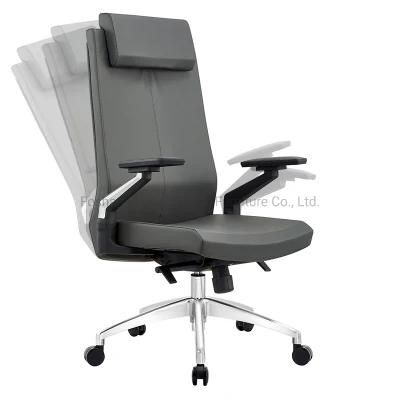 Luxury Office Chair Leather Swivel Base Office Furniture High Back Ergonomic Office Chair
