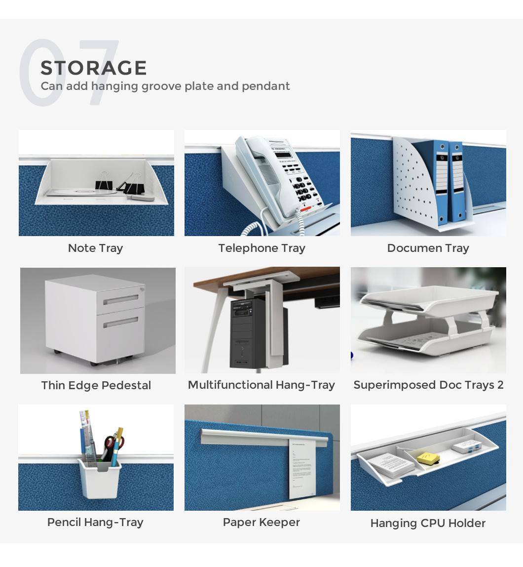 T10 High-End Partition Cubicle Workstation Design Fabric Table High Quality Office Partition