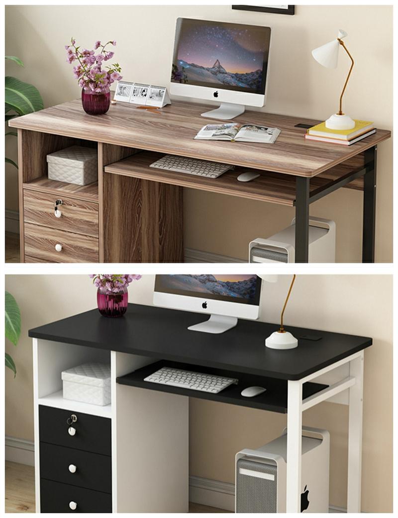 Modern Wooden Office Furniture Laptop Stand Computer Desk Kids Study Table with Drawer Cabinets