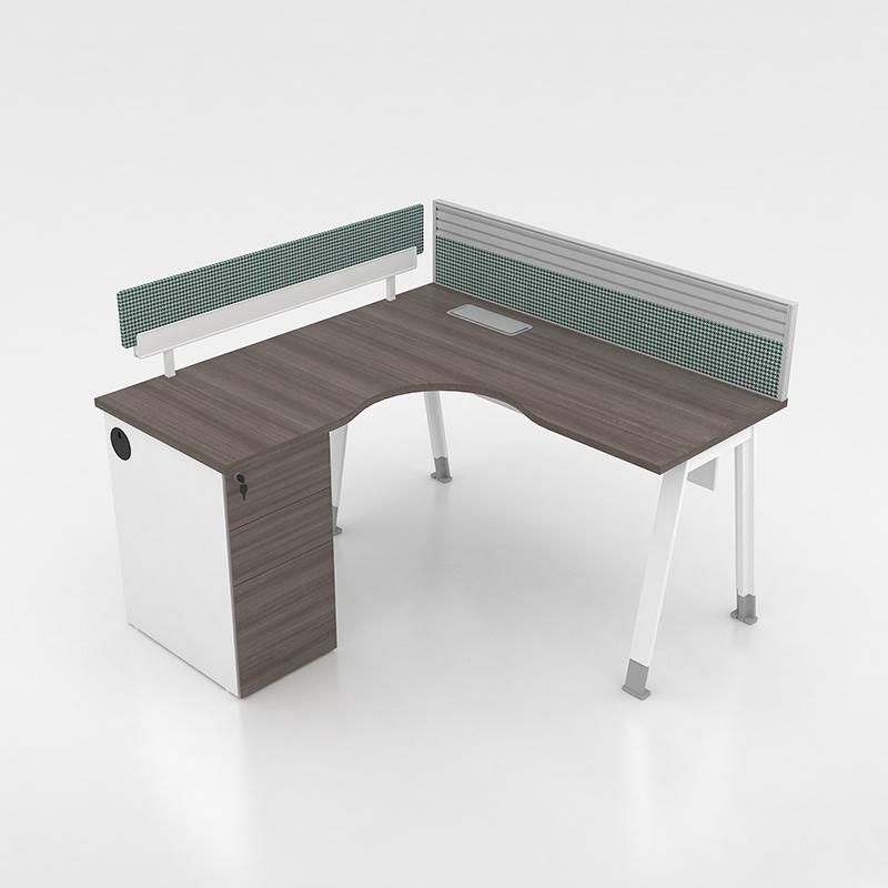 High Quality Modern Office Desk Furniture L Shaped Two Seats Workstation