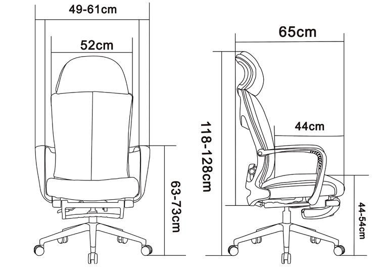 Factory Price PU Chair Ergonomic Chair with Footrest