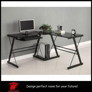 Newest Models of L-Shaped Morden Tempered Glass Computer Table