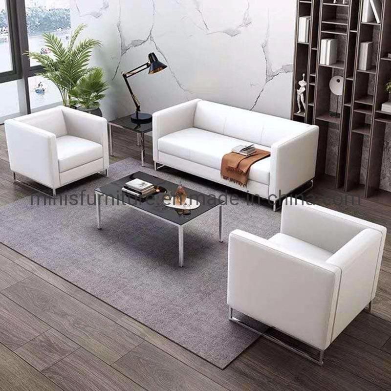 (M-SF23) Chinese Foshan Lounge/Office Furniture Modern Simple Leather Sofa Set