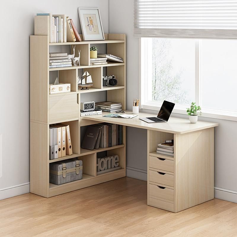 Simple Computer Desk Desktop Home Bookcase Integrated Writing Desk 0139