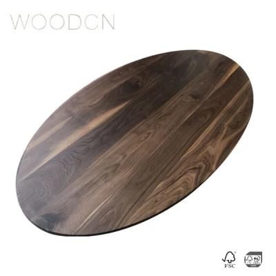 Leather Wooden Table Home Decoration Furniture Veneerblack Walnut Wood Office Desk Top