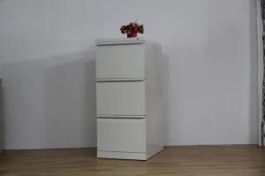 Central Lock 3 Drawer Office White Steel File Cabinet