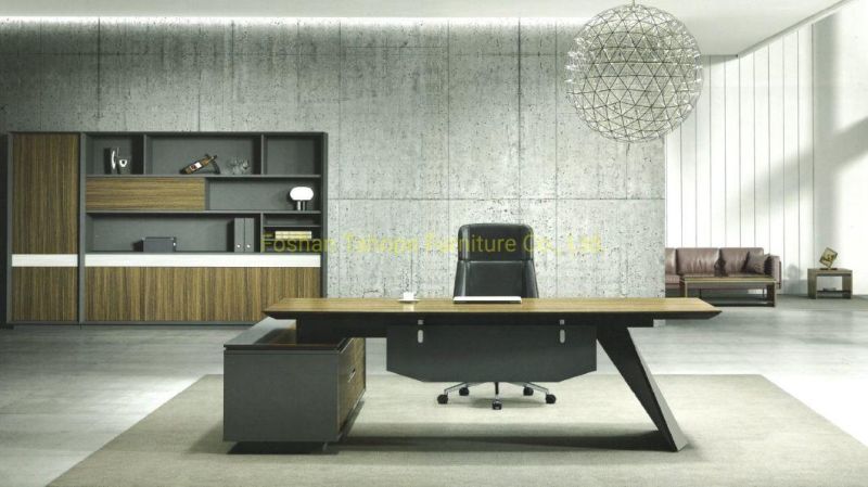 Luxury Practical Linear System Wooden Office Furniture Executive Desk