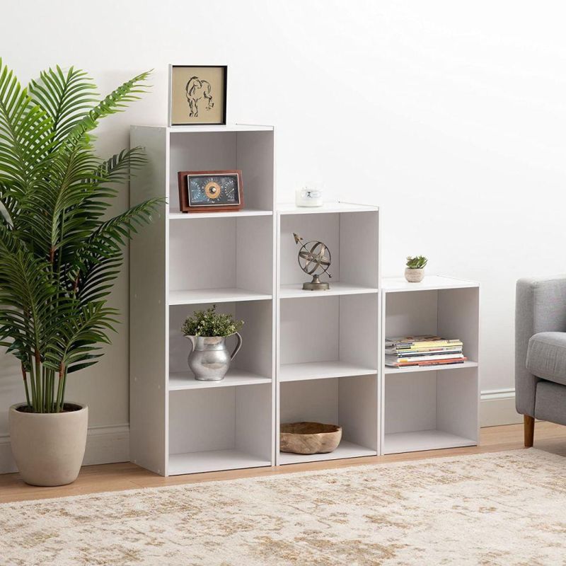 Modern White Bookshelf Bookcase Storage Shelf for Home Office Living Room