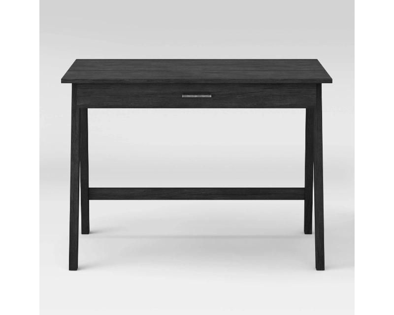 Adjustable Modern LED Black Wood Desk for Home