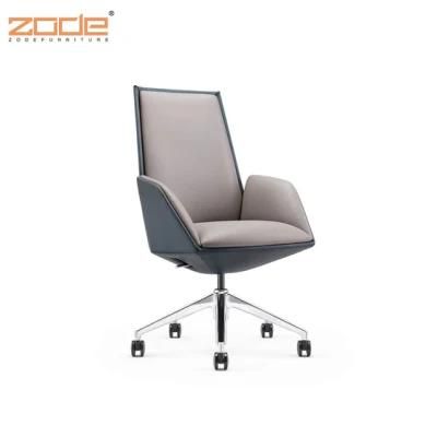 Zode Modern Home/Living Room/Office Furniture European Design Genuine Leather MID Back Swivel Manager Chair