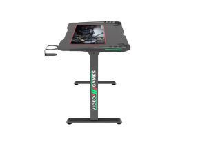 Oneray Internet Cafe Black Steel Frame RGB Gaming Desk PC Office Computer Table
