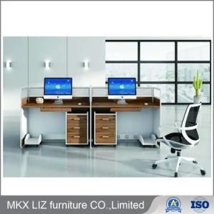4 Person Glass Partition Office Cubicle Workstation (CP73I-4)