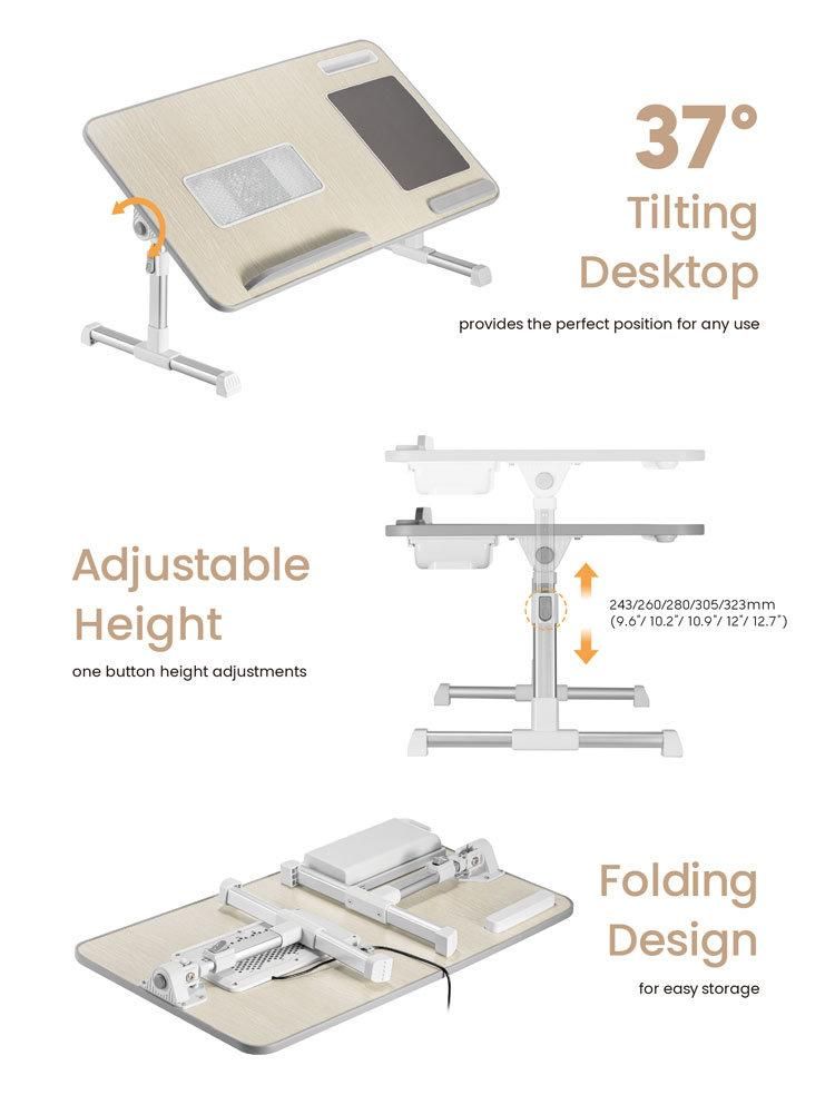 Multi-Purpose Portable Foldable Office Workstation Adjustable Standing Computer Laptop Desk