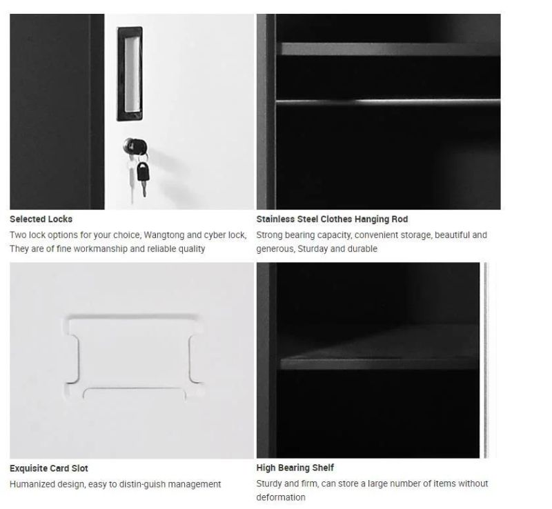 Customized 3 Door Metal Gym School Locker Storage Cabinet