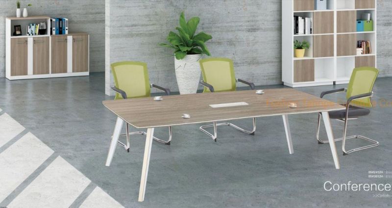 Wholesales Promotion European Office Furniture Conference Meeting Wooden Oval Table