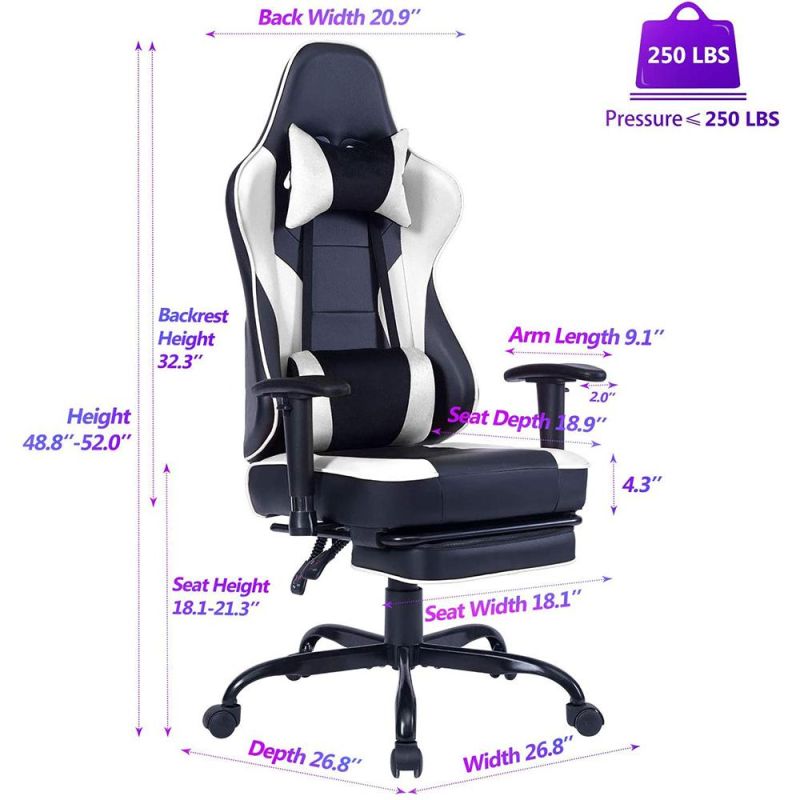 Red High Back Office PVC PC Gaming Racing Chair