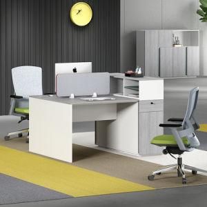 Metal Frame Modern Design Office Desk for 2 Person Workstation